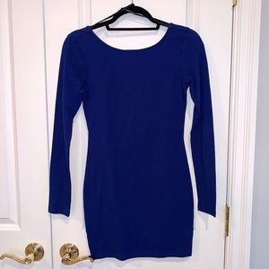 Blue Long Sleeve Dress